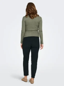 OLMCATWALK Hohe Taille Verjüngter Slim Fit Knöchellang Jeans