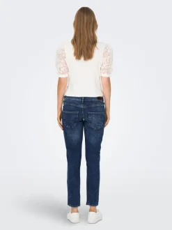 OLMENEDA Hohe Taille Gerade geschnitten Knöchellang Jeans