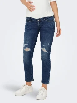 OLMENEDA Hohe Taille Gerade geschnitten Knöchellang Jeans
