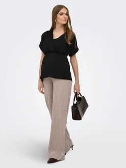 OLMLOLA Normal geschnitten Hose mit weitem Beinschnitt