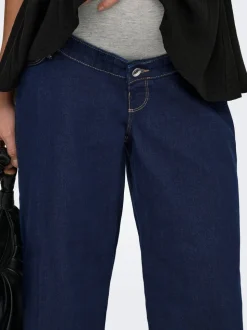 OLMSNOW Hohe Taille Weiter Beinschnitt Jeans