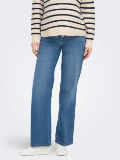 OLMSNOW Hohe Taille Weiter Beinschnitt Jeans