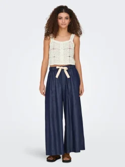 ONLBEA Hohe Taille Weiter Beinschnitt Knöchellang Jeans