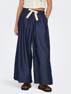 ONLBEA Hohe Taille Weiter Beinschnitt Knöchellang Jeans