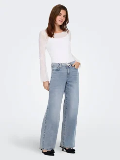 ONLBLISS Mittlere Taille Weiter Beinschnitt Jeans