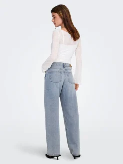 ONLBLISS Mittlere Taille Weiter Beinschnitt Jeans
