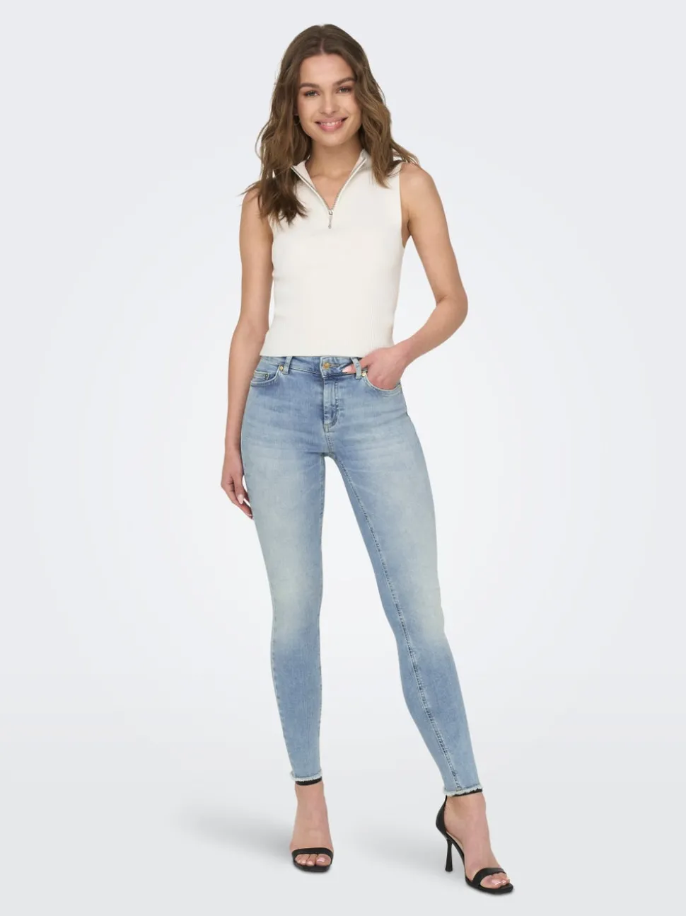 ONLBLUSH Mittlere Taille Skinny Fit Knöchellang Jeans