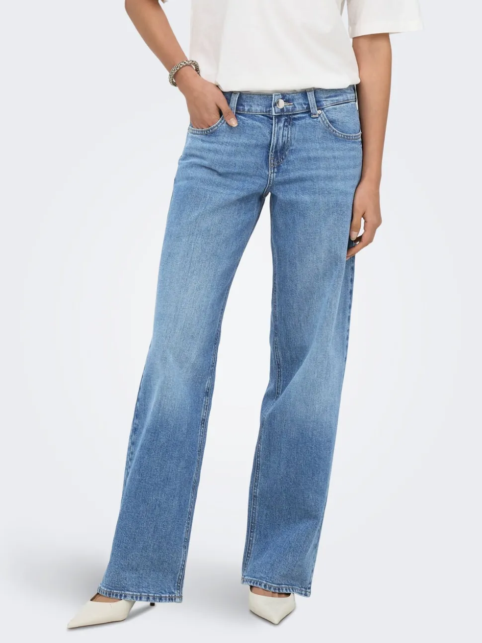 ONLBRENDA Niedrige Taille Weiter Beinschnitt Jeans