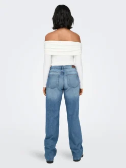 ONLBRITNEY Niedrige Taille Gerade geschnitten Jeans