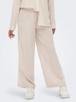 ONLBRUXELLES Gerade geschnitten Leinen Hose
