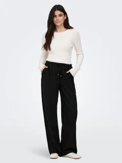 ONLBRUXELLES Gerade geschnitten Leinen Hose