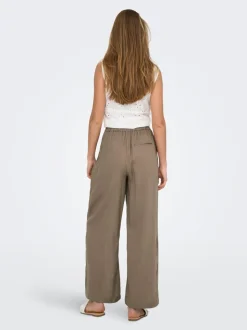 ONLBRUXELLES Gerade geschnitten Leinen Hose