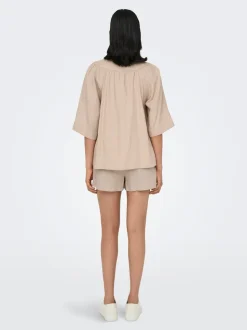 ONLCARO Leinen T-shirt