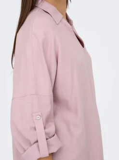 ONLCARO Leinen Tunika-Oberteil