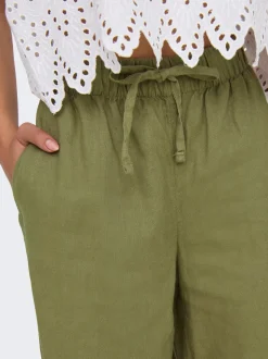 ONLCARO Locker geschnitten Leinen Hose