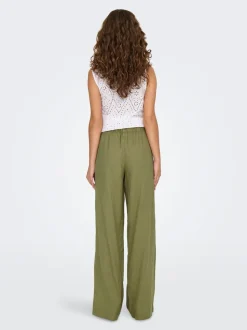ONLCARO Locker geschnitten Leinen Hose