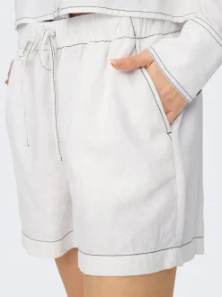 ONLCARO Mittlere Taille Normal geschnitten Leinen Shorts