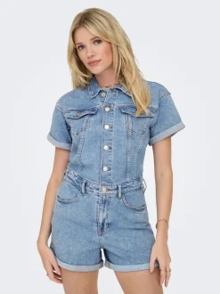 ONLCASTEL Normal geschnitten Jeans-Jumpsuit
