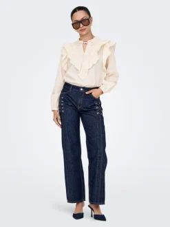ONLCOBAIN Mittlere Taille Weiter Beinschnitt Jeans