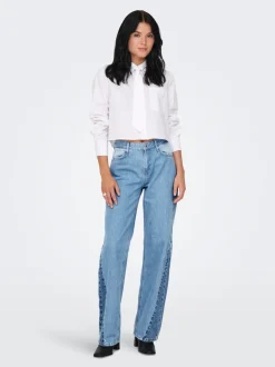 ONLCOBAIN Mittlere Taille Weiter Beinschnitt Jeans