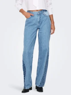 ONLCOBAIN Mittlere Taille Weiter Beinschnitt Jeans