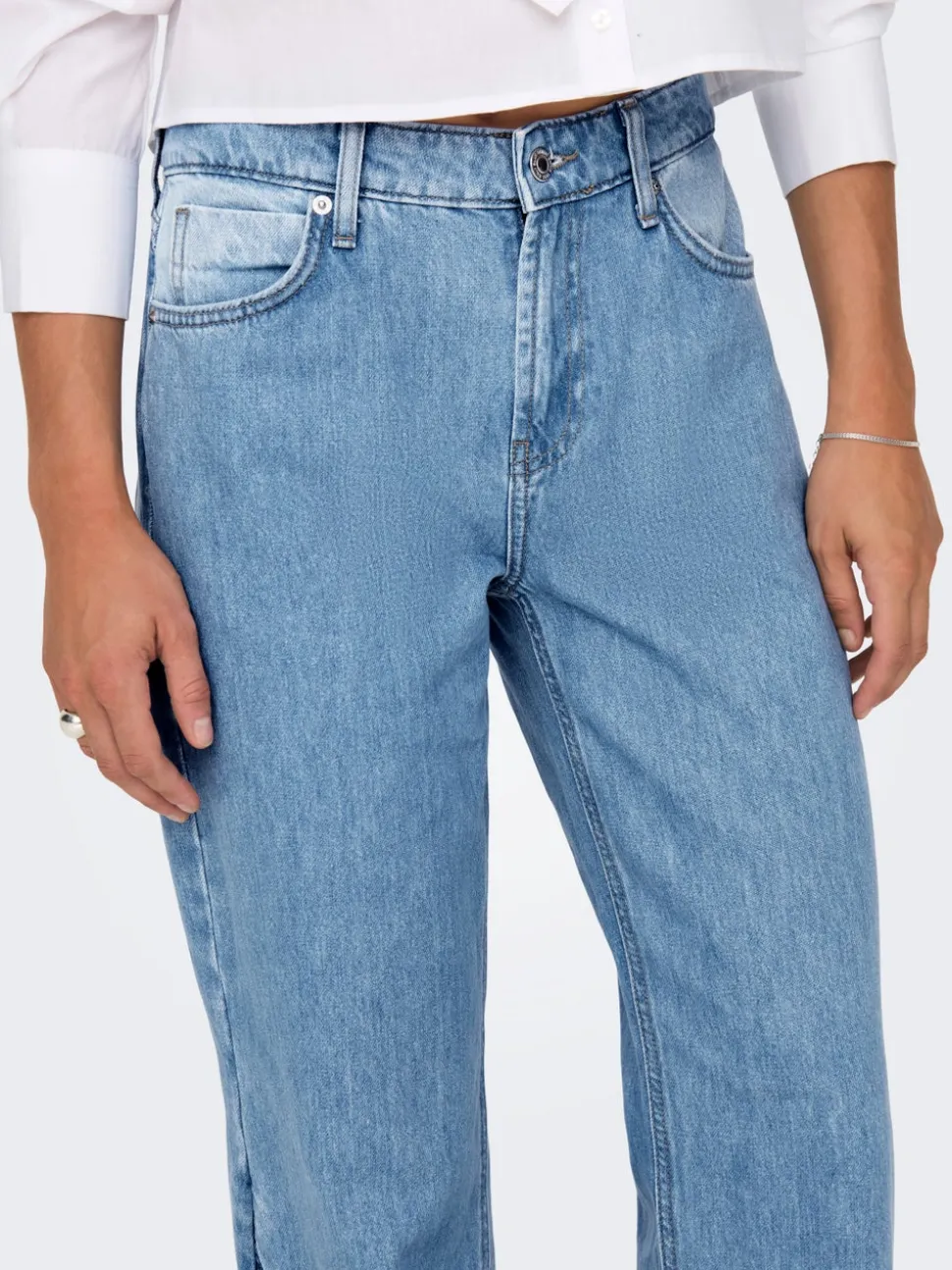 ONLCOBAIN Mittlere Taille Weiter Beinschnitt Jeans