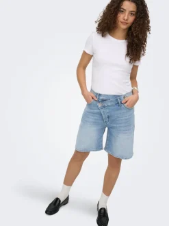 ONLCROSSOVER Mittlere Taille Normal geschnitten Jeans-Shorts