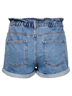 ONLCUBA Hohe Taille Locker geschnitten Jeans-Shorts