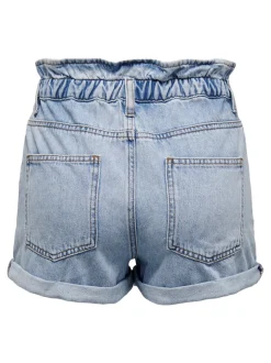 ONLCUBA Hohe Taille Locker geschnitten Jeans-Shorts