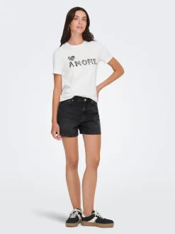 ONLELLA Mittlere Taille Normal geschnitten Jeans-Shorts