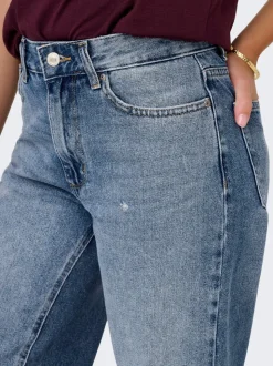 ONLELLA Mittlere Taille Weiter Beinschnitt Jeans