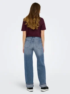 ONLELLA Mittlere Taille Weiter Beinschnitt Jeans