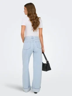 ONLELLA Mittlere Taille Weiter Beinschnitt Jeans