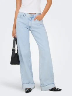 ONLELLA Mittlere Taille Weiter Beinschnitt Jeans
