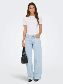 ONLELLA Mittlere Taille Weiter Beinschnitt Jeans