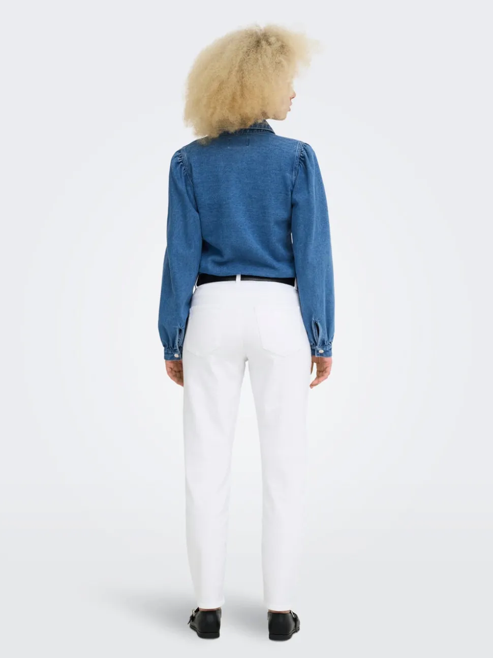 ONLEMEL Hohe Taille Gerade geschnitten Knöchellang Jeans