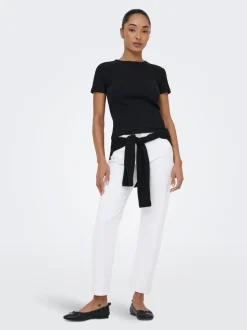 ONLEMEL Hohe Taille Gerade geschnitten Knöchellang Jeans