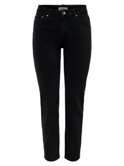 ONLEMEL Hohe Taille Gerade geschnitten Knöchellang Jeans