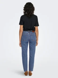 ONLEMILY Hohe Taille Gerade geschnitten Verkürzt Jeans