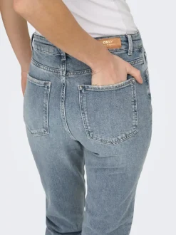 ONLEMILY Hohe Taille Gerade geschnitten Knöchellang Jeans