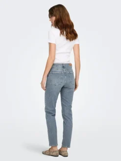 ONLEMILY Hohe Taille Gerade geschnitten Knöchellang Jeans