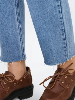 ONLEMILY Hohe Taille Gerade geschnitten Verkürzt Jeans