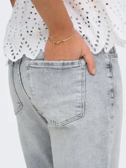 ONLEMILY Ankel Hohe Taille Gerade geschnitten Jeans