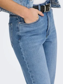 ONLEMILY Ankel Hohe Taille Gerade geschnitten Jeans