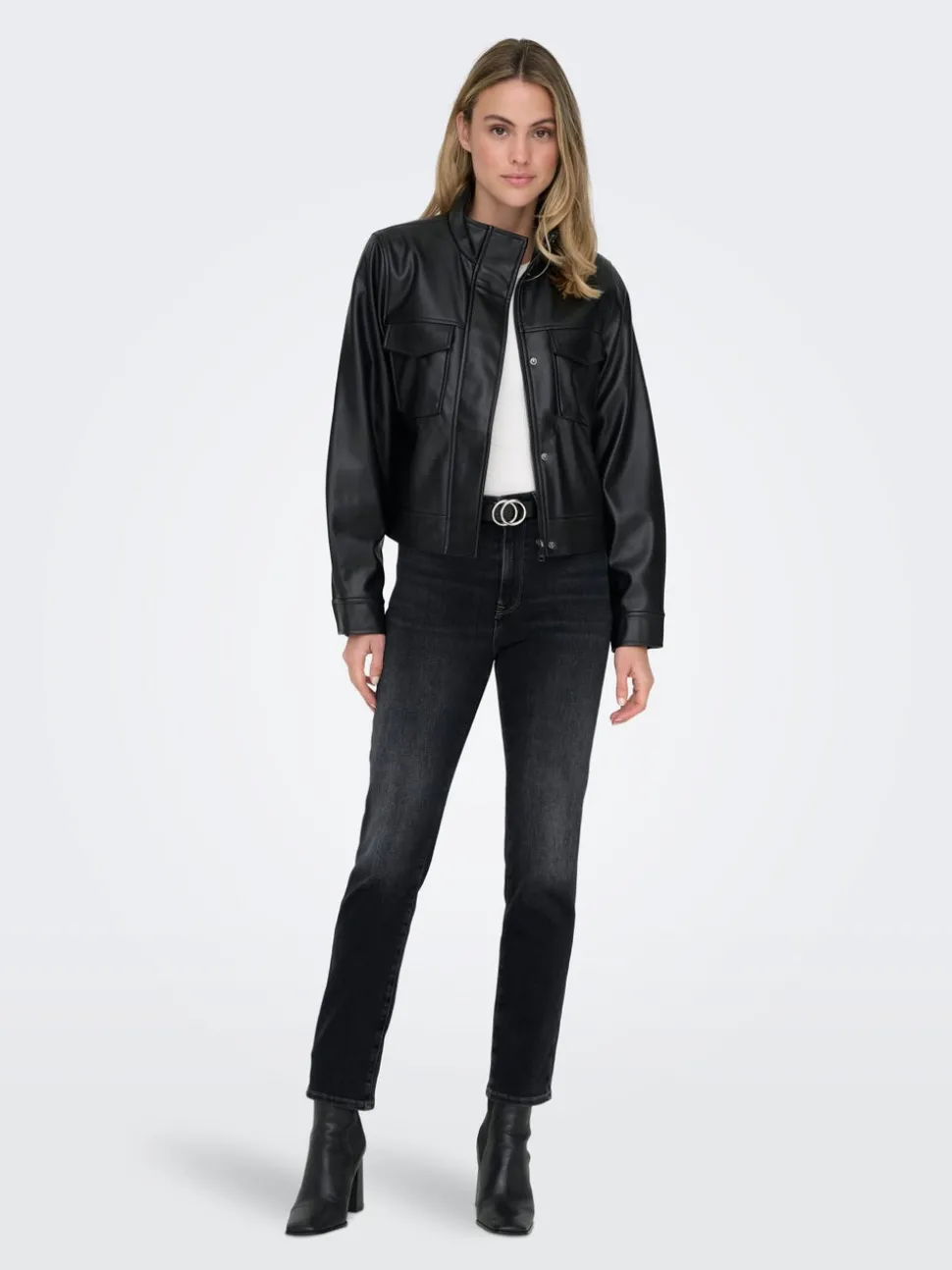 ONLEMILY Hohe Taille Gerade geschnitten Knöchellang Jeans