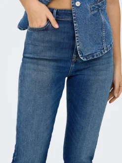 ONLEMILY Hohe Taille Gerade geschnitten Knöchellang Jeans