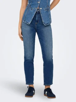 ONLEMILY Hohe Taille Gerade geschnitten Knöchellang Jeans