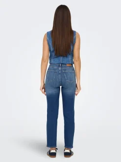 ONLEMILY Hohe Taille Gerade geschnitten Knöchellang Jeans