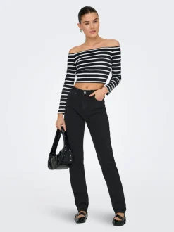 ONLEMILY Hohe Taille Gerade geschnitten Jeans