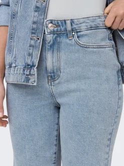 ONLEMILY Hohe Taille Gerade geschnitten Jeans-Shorts